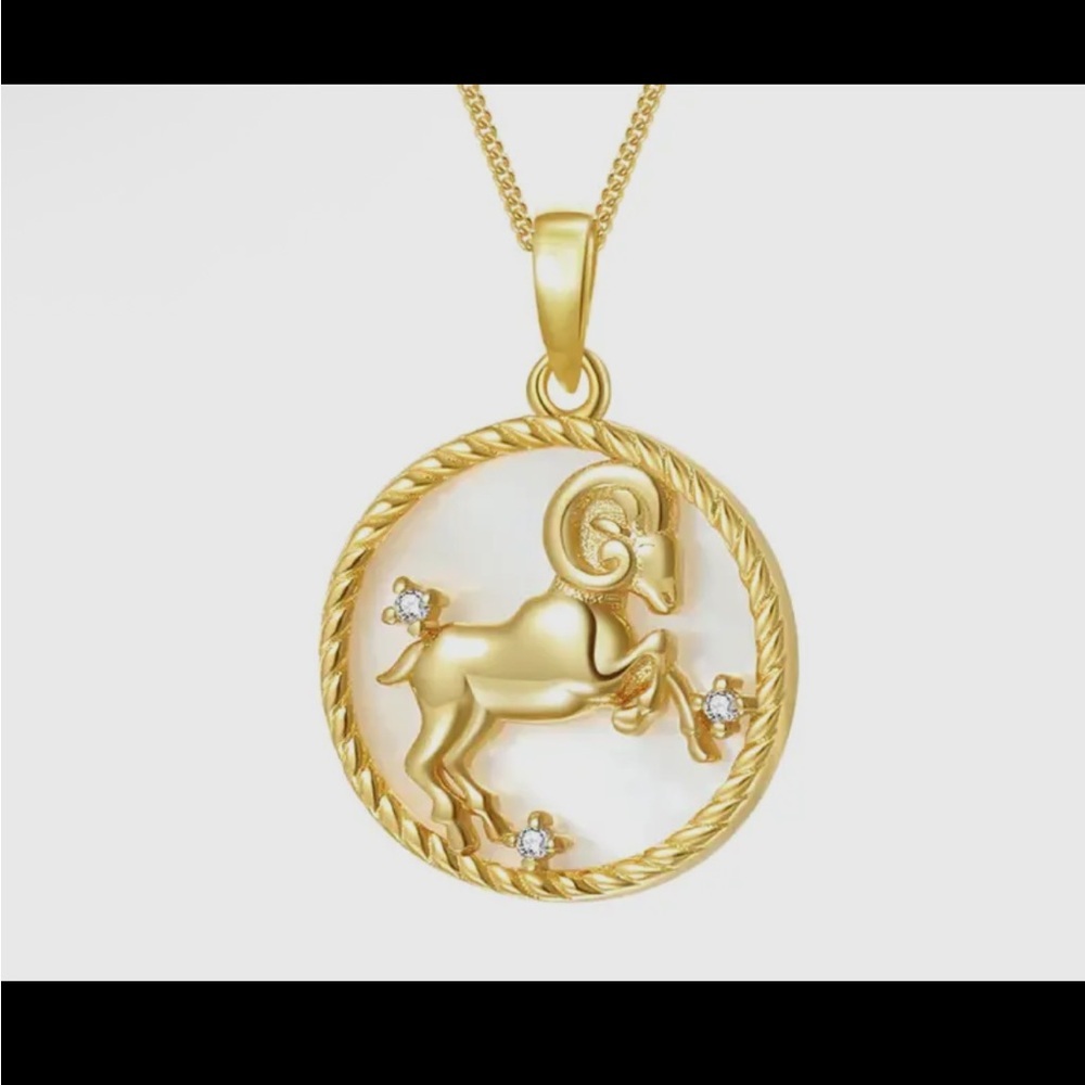 Elegant Gold Zodiac Pendant Necklace